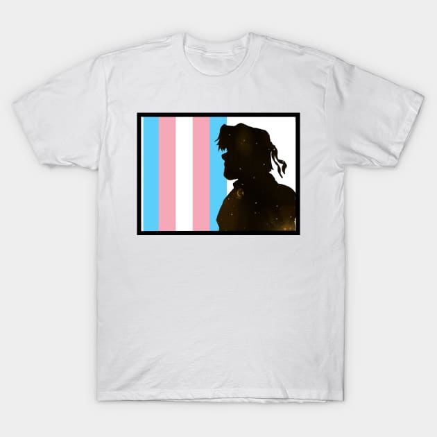 Galaxy Hunk Trans Pride T-Shirt by QZineArt